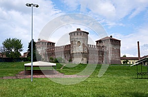 Soncino Medieval Castle Fortress in north italy