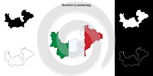 Sondrio outline map