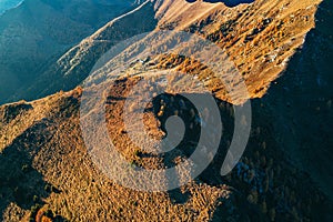 Sondrio - Valtellina IT - Autumnal aerial view of Alpe Colina photo