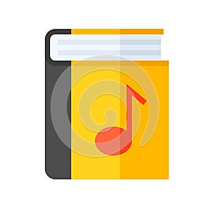 Song book vector illustration, flat style icon