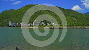 Song Nac reservoir on the outskirts of Nha Trang city in Vietnam.