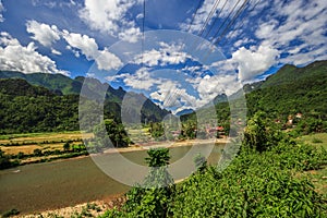 Song river at Vang Vieng, Laos