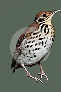 Song Thrush Animal. AI Generated.