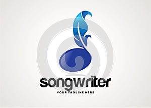 Song Writer Logo Template Design Vector