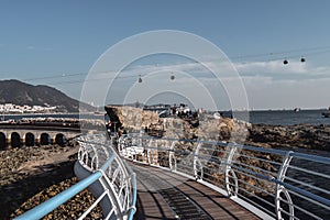 Songdo Beach Cloud Trails Busan South Korea with Song Marine Cable Car