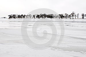 Songhua River in snow photo