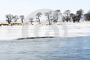 Songhua River in snow photo