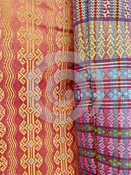 Songket is traditional herritage of Indonesia. It made by hand. Usually, it wear when ceremony.