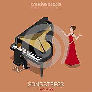 Songstress solo female singer piano accompaniment