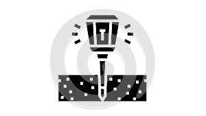 sonic repeller gardening glyph icon animation