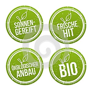 Sonnengereift, Frische Hit, Ãâkologischer Anbau und Bio Banner Set photo