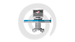 Sonography icon animation for medical motion graphics