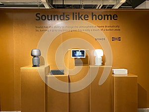 Sonos speakers on display at IKEA