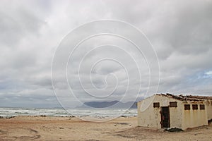 On Sonwabi Beach, at the beautiful and wide False Bay near Cape Town. South Africa.