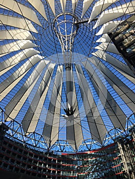 Sony Center in Berlin, view of the dome