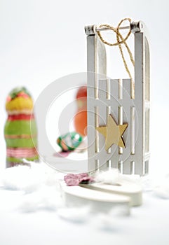 Winter it is time to go sledding. Sledge. Sledding concept