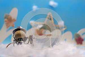 Winter, time to go sledding. Sledge. Winter concept