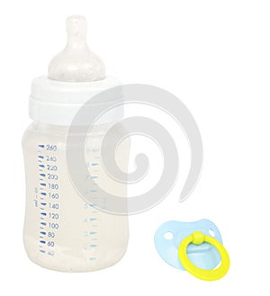 Soother and feeding bottle