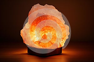 Soothing Natural salt lamp. Generate ai