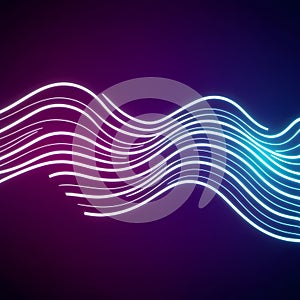 Soothing Purple Neon Wave Abstract Flowing Motion in Background Image