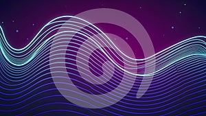 Soothing Purple Neon Wave Abstract Flowing Motion in Background Image