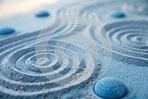 Blue swirling sand particles art photo
