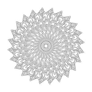 Soothing symmetry adult mandala coloring book page for kdp book interior