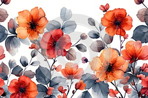 Soothing Watercolor Florals in Minimalist Elegance. Concept Watercolor Florals, Minimalist