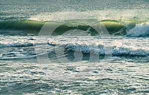 Soothing waves crashing on beach