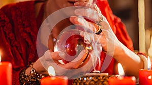 Soothsayer during a Seance or session with Crystal ball