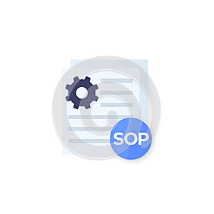 SOP icon for web, vector