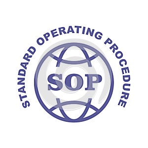 SOP stamp - Standard operating procedure emblem