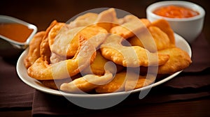 Sopaipillas: Pumpkin-Based Fried Pastries with Pebre Sauce photo