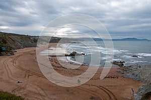 The Sopelana beach in Vizcaya, Spain