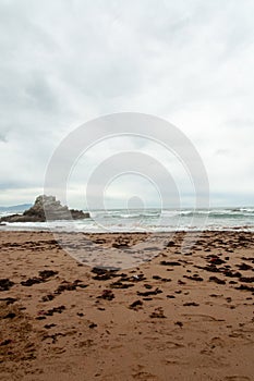 The Sopelana beach in Vizcaya, Spain