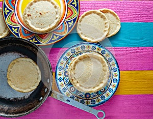 Sopes handmade mexican traditional food