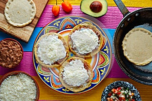 Sopes handmade mexican traditional food