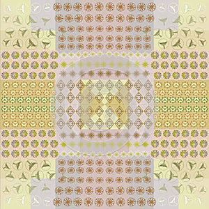 Sophisticate golden minimal lantern seamless pattern for luxury design photo