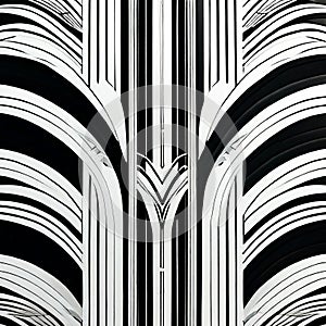 sophisticated art deco inspired patterns in monochrome close p