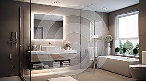 sophisticated bathroom glass