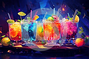 Sophisticated Cocktails club. Generate Ai