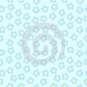 Sophisticated Daisy Flower Neon Colors Cartoon Background Pattern Seamless