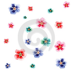 Sophisticated delicate elegant tender beautiful floral herbal gorgeous bright cute spring colorful mallow pattern watercolor