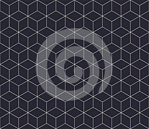 Sophisticated Geometric Structure Outline Seamless Pattern Abstract Background
