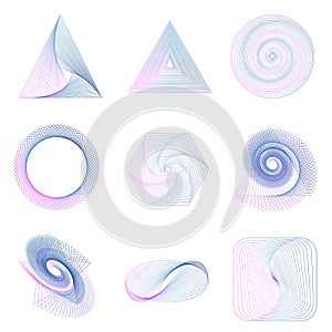 Sophisticated Gradient Whirls: Geometric Vector Elements for Dynamic Designs.