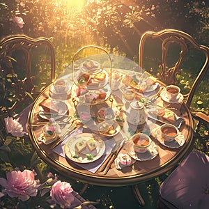 Sophisticated High Tea Setting - Perfect for Luxury Brands photo