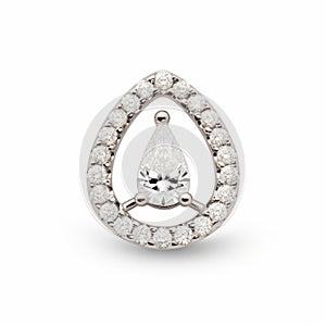 Sophisticated Pear-shaped Diamond Pendant With Asymmetrical Framing