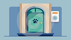 A sophisticated pet door that utilizes retina scanning technology to ensure that only your furry companion can come and