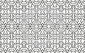 Seamless Geometric Hexagonal Line Pattern Background