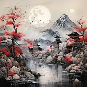 Sophisticated Sumi-e Painting